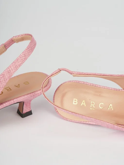 Décolleté e slingback tacco 5cm pelle rosa