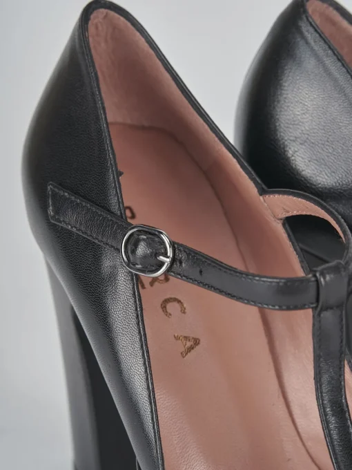 Décolleté e slingback tacco 8cm pelle nero