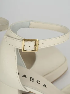 Décolleté e slingback tacco 9cm pelle bianco