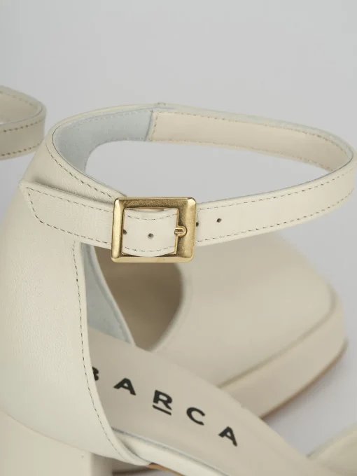 Décolleté e slingback tacco 9cm pelle bianco