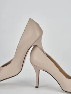 Décolleté e slingback tacco 7cm pelle rosa
