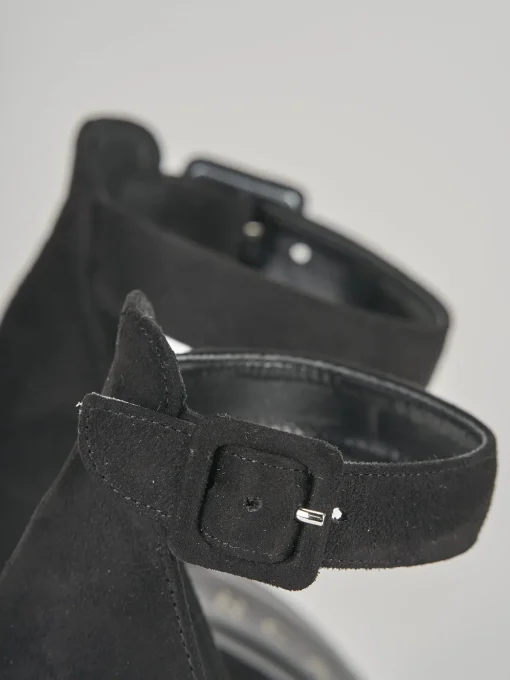 Décolleté e slingback tacco 9cm camoscio nero