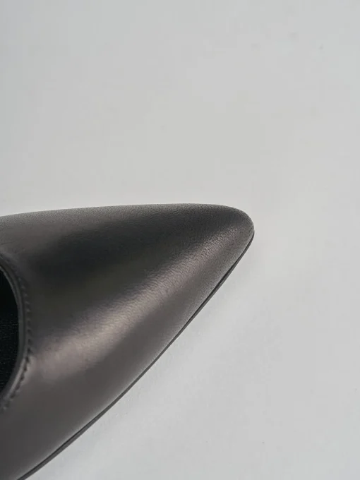Décolleté e slingback tacco 7cm pelle nero