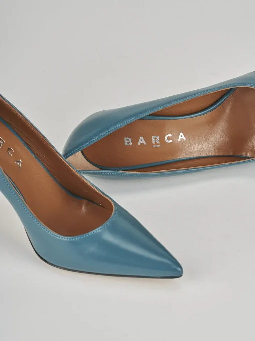 Décolleté e slingback tacco 10cm pelle verde
