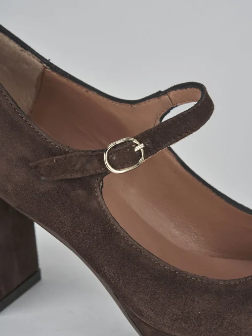 Décolleté e slingback tacco 8cm camoscio testa