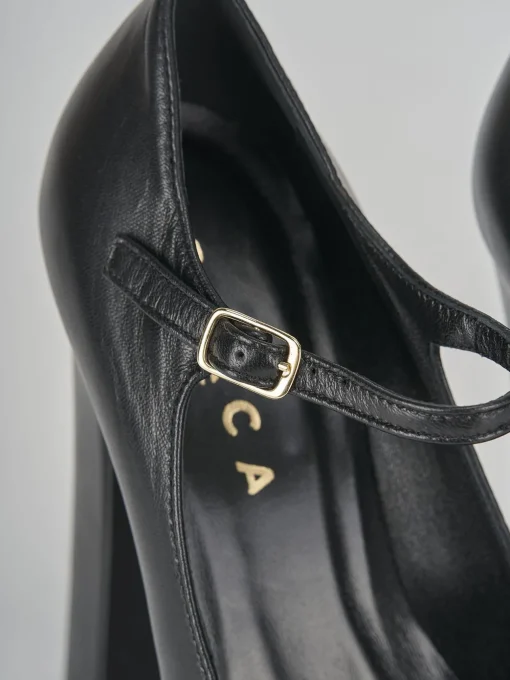 Décolleté e slingback tacco 13cm pelle nero
