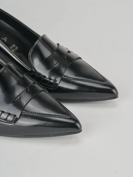 Décolleté e slingback tacco 4cm pelle nero