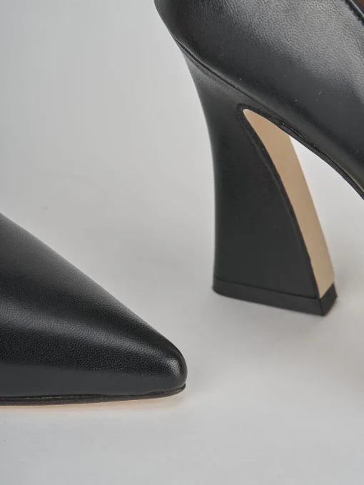 Décolleté e slingback tacco 9cm pelle nero