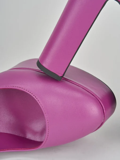 Décolleté e slingback tacco 13cm pelle viola