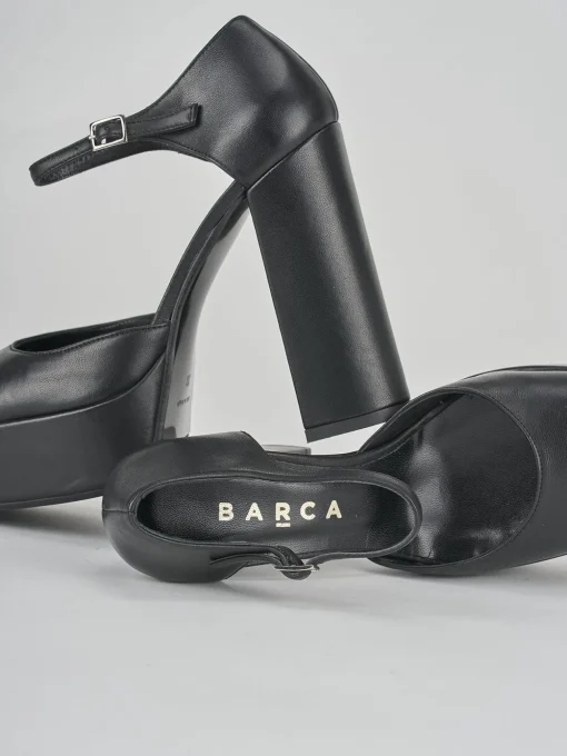 Décolleté e slingback tacco 13cm pelle nero