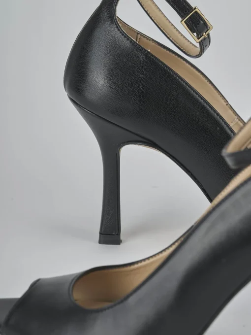 Décolleté e slingback tacco 9cm pelle nero