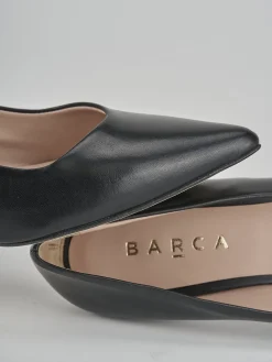 Décolleté e slingback tacco 5cm pelle nero