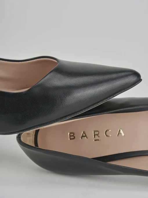 Décolleté e slingback tacco 5cm pelle nero