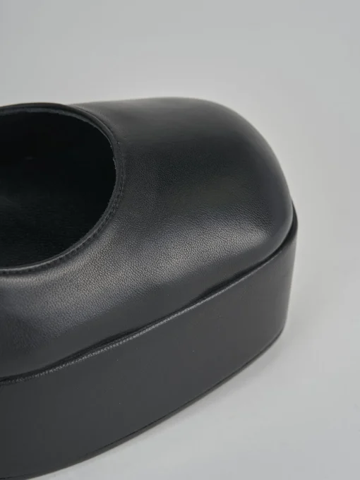 Décolleté e slingback tacco 12cm pelle nero