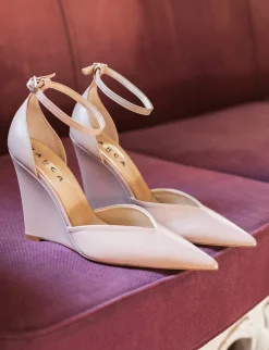Décolleté e slingback tacco 11cm pelle rosa