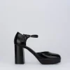 Decolte bebe' tacco 9 cm nero pelle