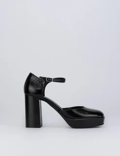 Decolte bebe' tacco 9 cm nero pelle