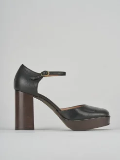 Decolte bebe' tacco 9 cm nero pelle