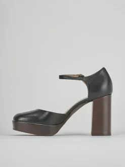 Decolte bebe' tacco 9 cm nero pelle