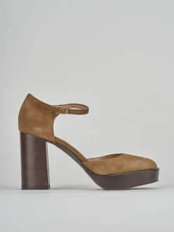 Decolte bebe' tacco 9 cm testa camoscio