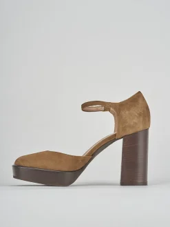 Decolte bebe' tacco 9 cm testa camoscio