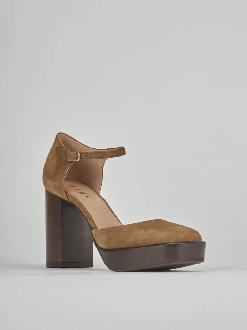 Decolte bebe' tacco 9 cm testa camoscio