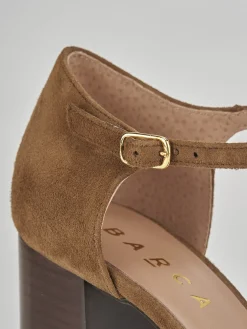 Decolte bebe' tacco 9 cm testa camoscio