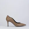 Decolte tacco 9 cm beige pelle