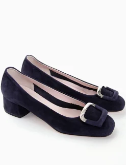 decolte tacco 3 cm blu