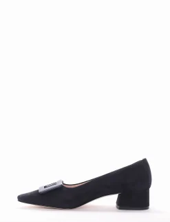 Decolte tacco 3 cm blu