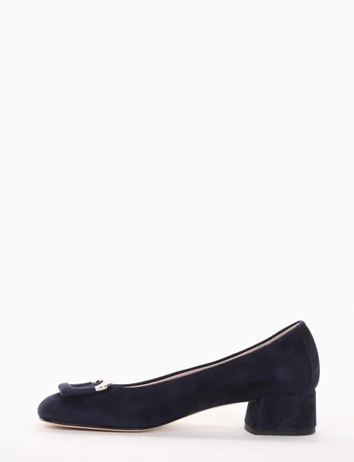 decolte tacco 3 cm blu