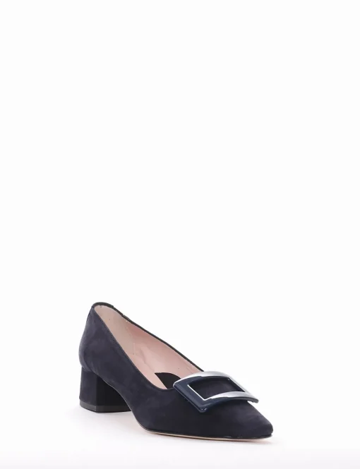Decolte tacco 3 cm blu