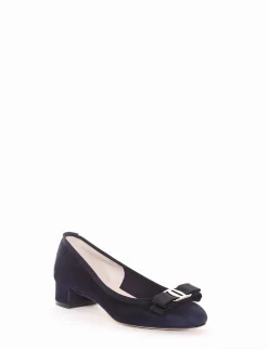 decolte tacco 2 cm blu