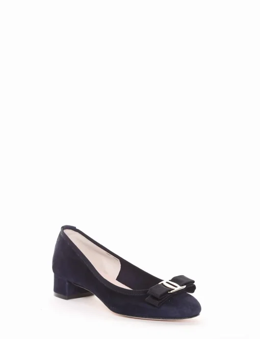 decolte tacco 2 cm blu
