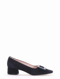 Decolte tacco 3 cm blu