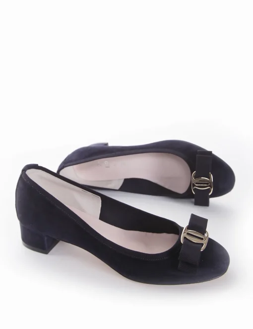 decolte tacco 2 cm blu