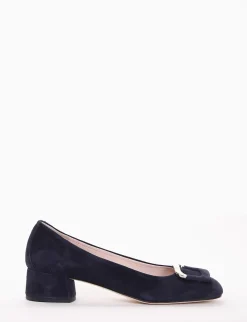 decolte tacco 3 cm blu