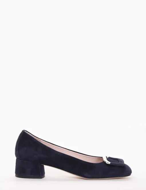 decolte tacco 3 cm blu