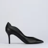 Decolte tacco 9 cm nero pelle