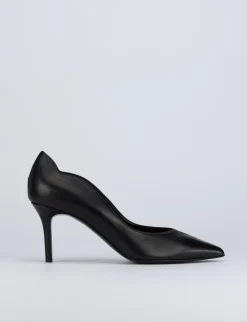 Decolte tacco 9 cm nero pelle