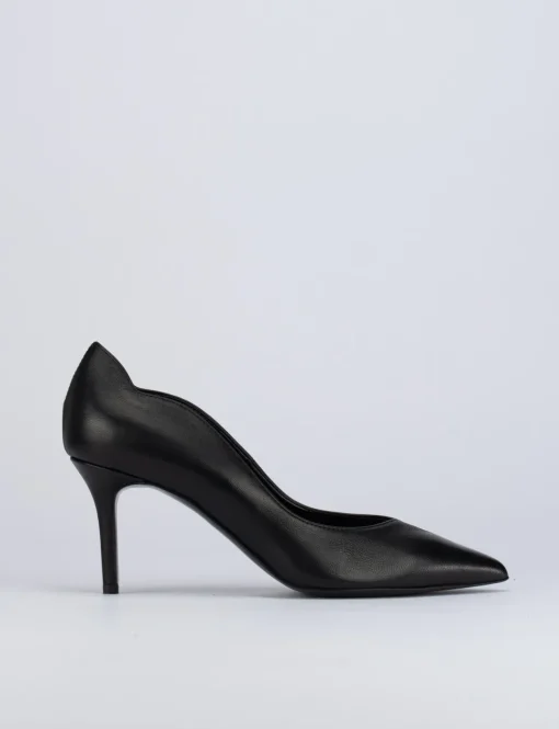 Decolte tacco 9 cm nero pelle