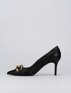 Decolte tacco 8 cm nero pelle