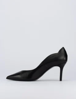 Decolte tacco 9 cm nero pelle