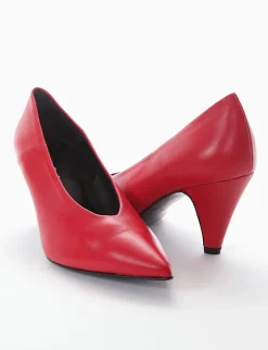 decolte tacco 7 cm rosso