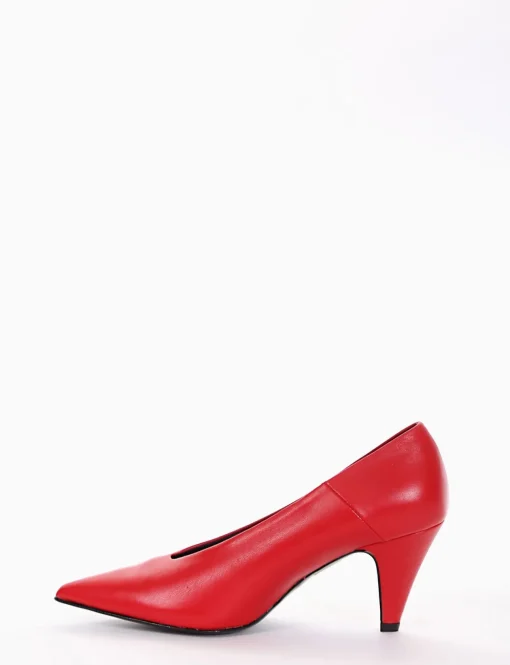 decolte tacco 7 cm rosso