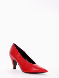 decolte tacco 7 cm rosso