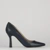 Decolte tacco 8cm blu pelle