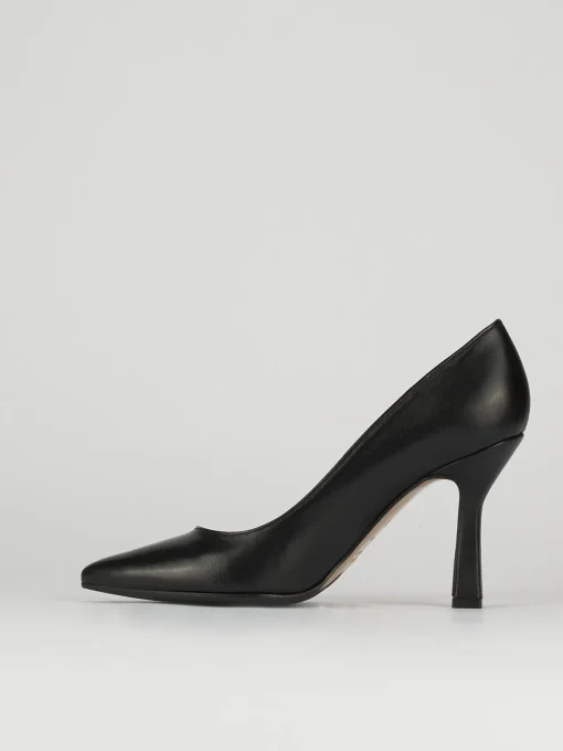 Decolte tacco 8cm nero pelle