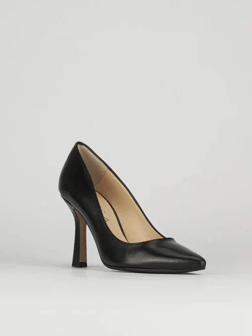 Decolte tacco 8cm nero pelle