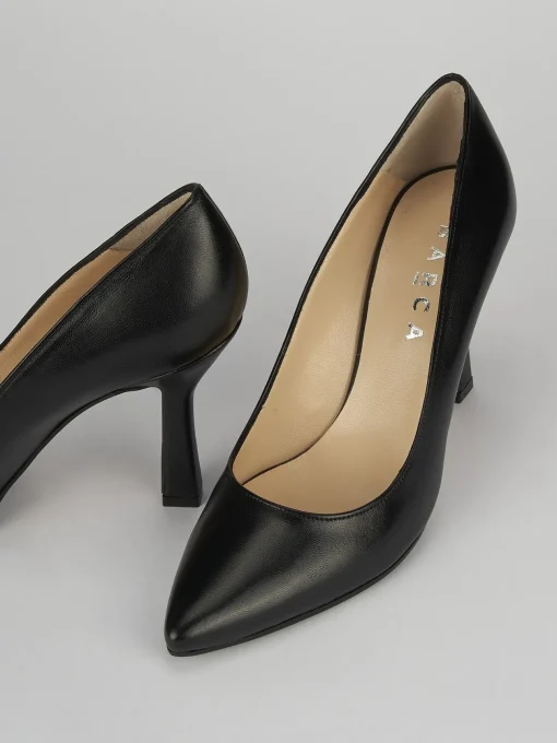 Decolte tacco 8cm nero pelle
